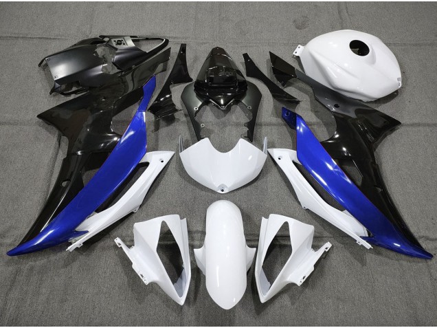 Personnalisé Bleu Noir & Blanc 2008-2016 Yamaha R6 Carénage Moto