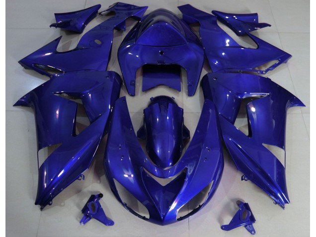 Plaine Bleu Profond 2006-2007 Kawasaki ZX10R Carénage Moto Plaine Bleu Profond 2006-2007 Kawasaki ZX10R Carénage Moto