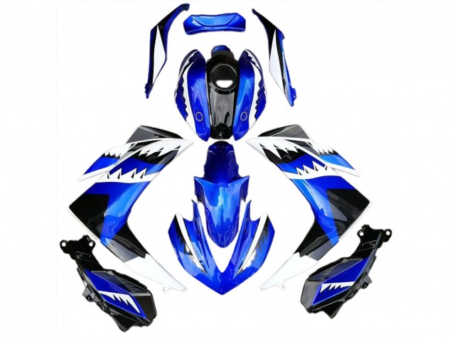Requin Blanc Bleu & Noir 2015-2018 Yamaha R3 Carénage Moto Requin Blanc Bleu & Noir 2015-2018 Yamaha R3 Carénage Moto