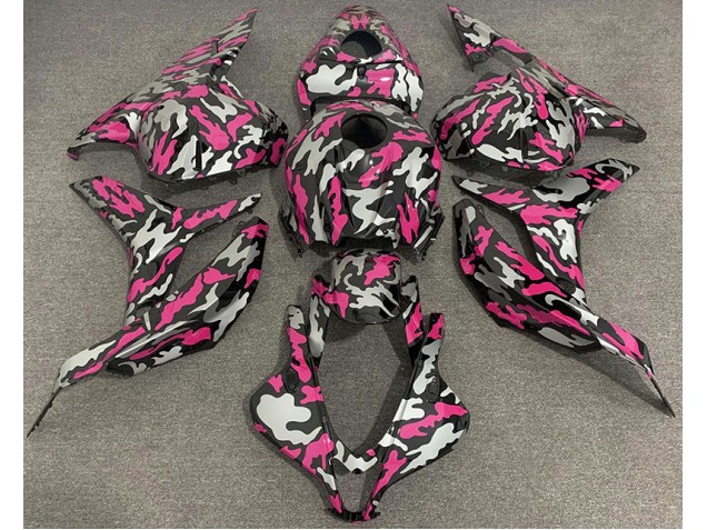 Rose & Argent Camo 2009-2012 Honda CBR600RR Carénage Moto