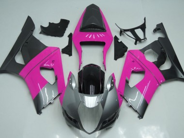 Rose Argenté & Noir 2003-2004 Suzuki GSXR 1000 Carénage Moto