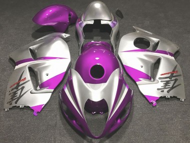 Rose Brillant & Argent 1997-2007 Suzuki GSXR 1300 Carénage Moto