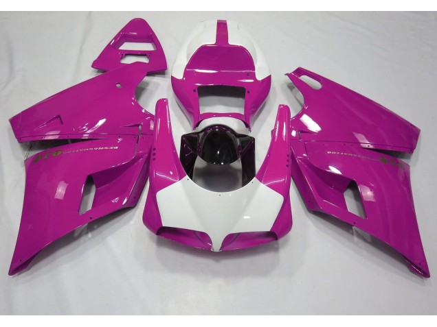Rose Brillant & Blanc 1993-2005 Ducati 996 748 916 998 Carénage Moto Rose Brillant & Blanc 1993-2005 Ducati 996 748 916 998 Carénage Moto
