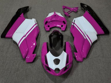 Rose Brillant & Blanc 2003-2004 Ducati 749 999 Carénage Moto