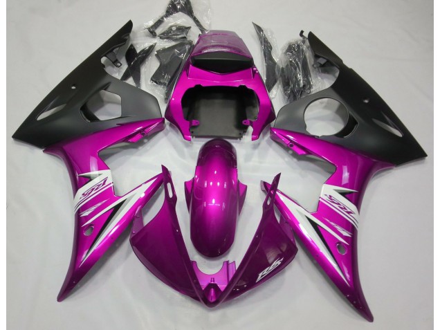 Rose Brillant & Blanc 2003-2004 Yamaha R6 Carénage Moto Rose Brillant & Blanc 2003-2004 Yamaha R6 Carénage Moto
