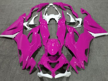 Rose Brillant & Blanc 2019-2023 Kawasaki ZX6R Carénage Moto