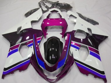 Rose Brillant & Bleu 2004-2005 Suzuki GSXR 600-750 Carénage Moto