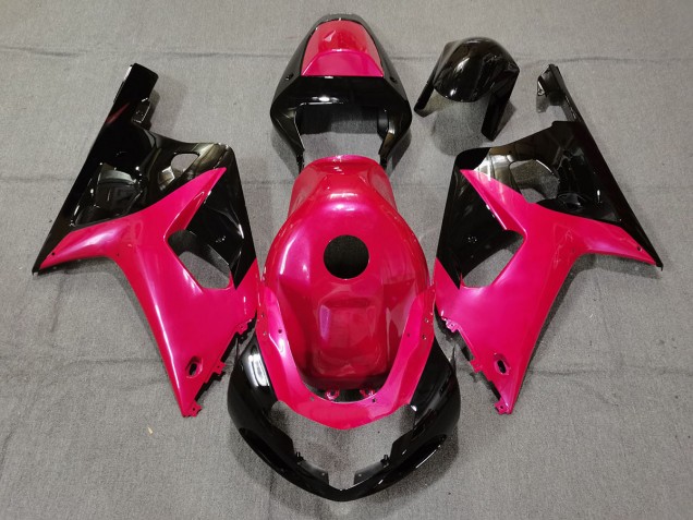 Rose Brillant & Noir 2001-2003 Suzuki GSXR 600-750 Carénage Moto Rose Brillant & Noir 2001-2003 Suzuki GSXR 600-750 Carénage Moto