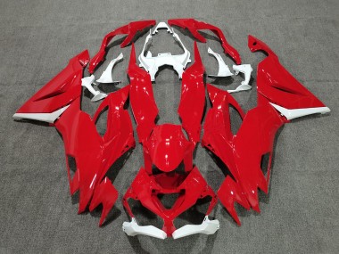 Rouge Avec Du Blanc 2019-2023 Kawasaki ZX6R Carénage Moto