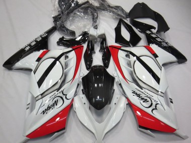 Rouge & Blanc 2013-2018 Kawasaki Ninja 300 Carénage Moto