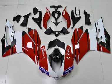Rouge & Blanc 2015-2017 Ducati 959 1299 Carénage Moto