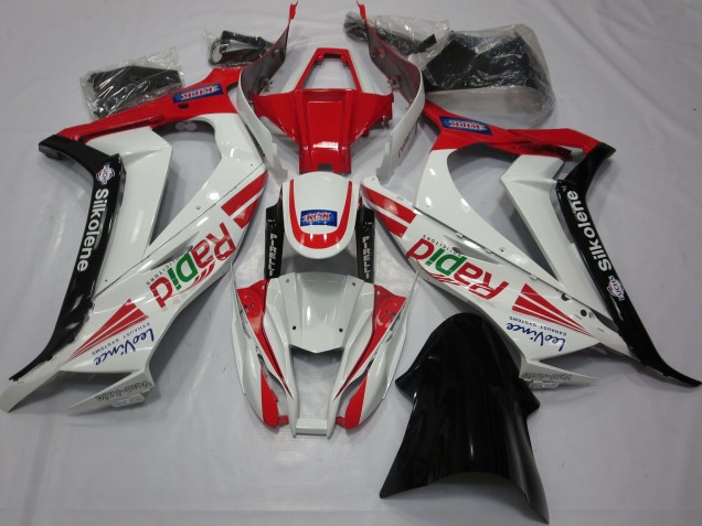 Rouge Blanc Noir 2011-2015 Kawasaki ZX10R Carénage Moto Rouge Blanc Noir 2011-2015 Kawasaki ZX10R Carénage Moto