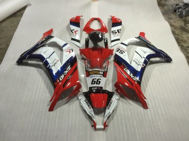 Rouge Bleu & Blanc Course 2011-2015 Kawasaki ZX10R Carénage Moto