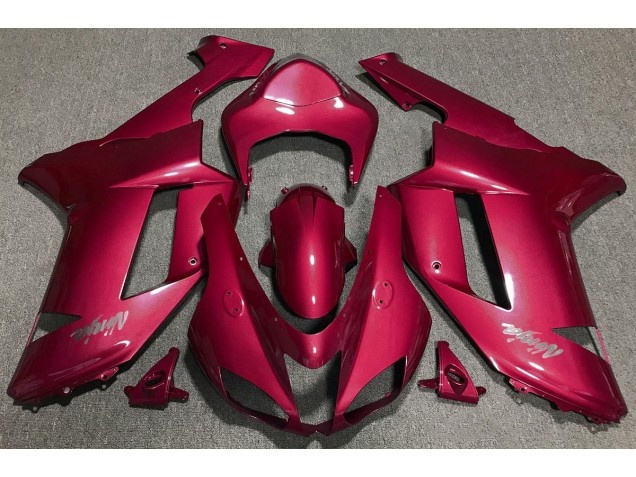 Rouge Bonbon 2007-2008 Kawasaki ZX6R Carénage Moto Rouge Bonbon 2007-2008 Kawasaki ZX6R Carénage Moto