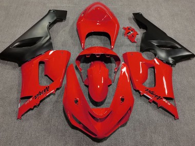 Rouge Brillant 2005-2006 Kawasaki ZX6R Carénage Moto