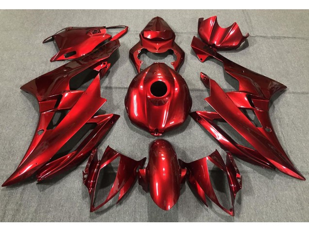Rouge Brillant 2006-2007 Yamaha R6 Carénage Moto Rouge Brillant 2006-2007 Yamaha R6 Carénage Moto