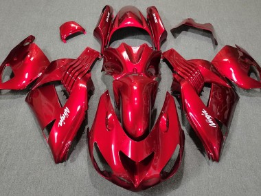 Rouge Brillant 2006-2011 Kawasaki ZX14R Carénage Moto