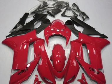 Rouge Brillant 2007-2008 Kawasaki ZX6R Carénage Moto