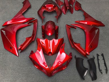 Rouge Brillant 2007-2008 Yamaha R1 Carénage Moto