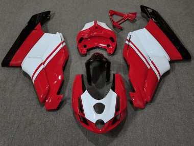 Rouge Brillant & Blanc 2003-2004 Ducati 749 999 Carénage Moto