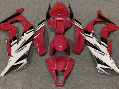 Rouge Brillant & Blanc 2011-2015 Kawasaki ZX10R Carénage Moto