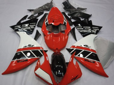 Rouge Brillant Blanc & Noir 2012-2014 Yamaha R1 Carénage Moto