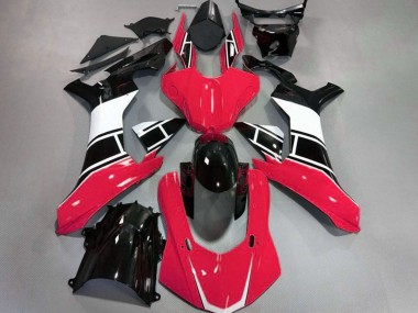 Rouge Brillant Blanc & Noir 2015-2019 Yamaha R1 Carénage Moto