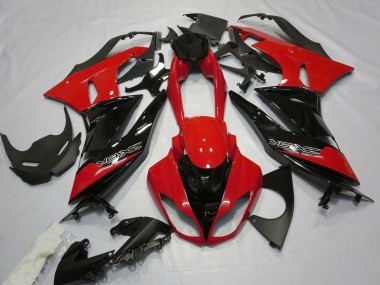 Rouge Brillant & Noir 2009-2012 Kawasaki ZX6R Carénage Moto