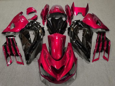 Rouge Brillant & Noir 2012-2021 Kawasaki ZX14R Carénage Moto