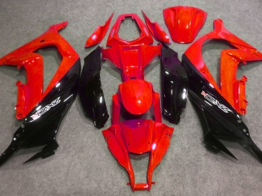 Rouge Brillant & Noir 2016-2019 Kawasaki ZX10R Carénage Moto