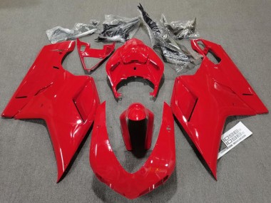 Rouge Brillant Uni 2007-2014 Ducati 848 1098 1198 Carénage Moto