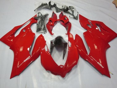 Rouge Brillant Uni 2011-2014 Ducati 1199 Carénage Moto