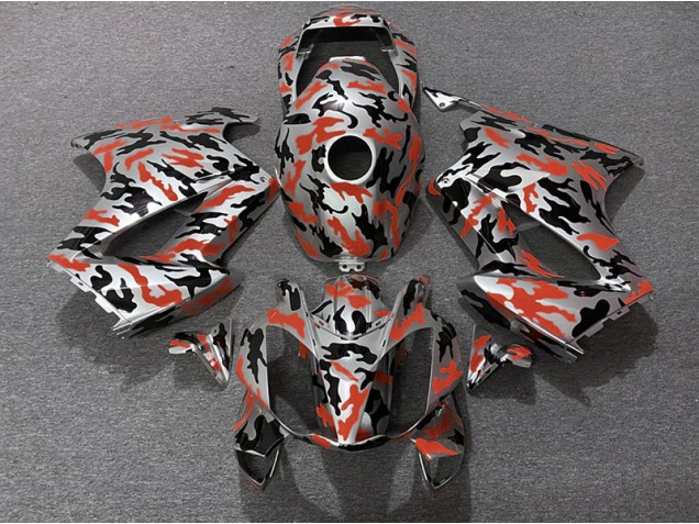 Rouge Camouflage 2002-2012 Honda VFR800 Carénage Moto Rouge Camouflage 2002-2012 Honda VFR800 Carénage Moto