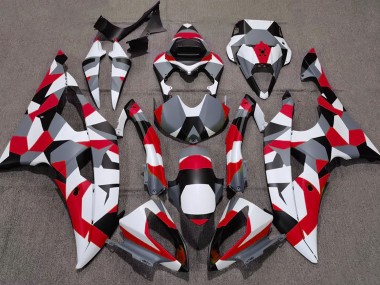 Rouge Camouflage Uni 2008-2016 Yamaha R6 Carénage Moto