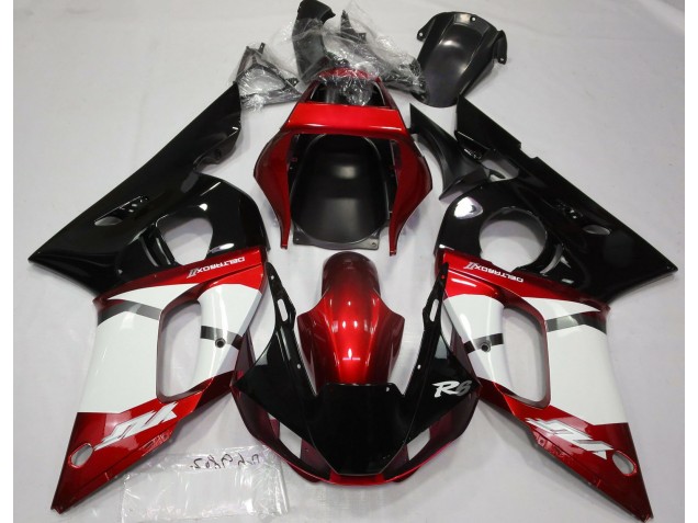 Rouge Métallisé 1998-2002 Yamaha R6 Carénage Moto Rouge Métallisé 1998-2002 Yamaha R6 Carénage Moto