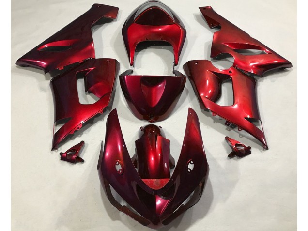 Rouge Métallisé 2005-2006 Kawasaki ZX6R Carénage Moto Rouge Métallisé 2005-2006 Kawasaki ZX6R Carénage Moto