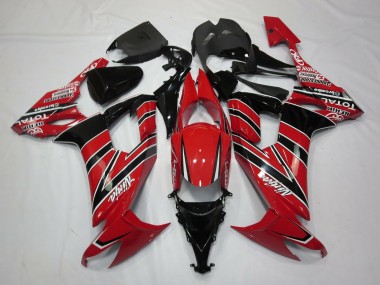 Rouge Noir 2008-2010 Kawasaki ZX10R Carénage Moto