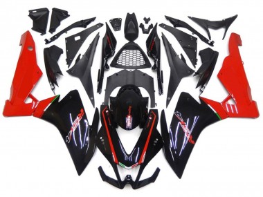 Rouge & Noir 2010-2015 Aprilia RSV4 1000 Carénage Moto