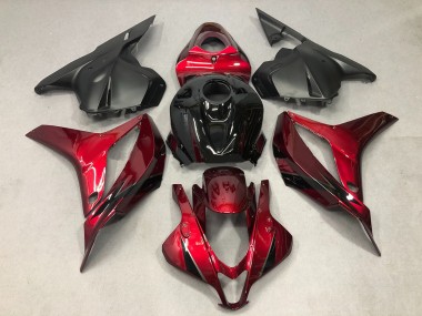 Rouge Profond Avec Du Noir 2009-2012 Honda CBR600RR Carénage Moto