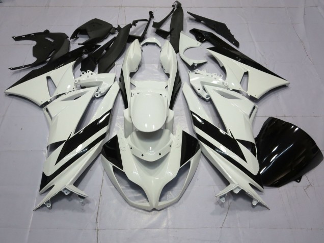 Spécial Blanc Noir 2009-2012 Kawasaki ZX6R Carénage Moto Spécial Blanc Noir 2009-2012 Kawasaki ZX6R Carénage Moto