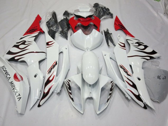 Speciale Fiamma Rosso 2008-2016 Yamaha R6 Carénage Moto Speciale Fiamma Rosso 2008-2016 Yamaha R6 Carénage Moto