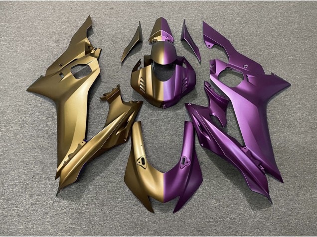 Split Beige & Violet 2017-2021 Yamaha R6 Carénage Moto Split Beige & Violet 2017-2021 Yamaha R6 Carénage Moto