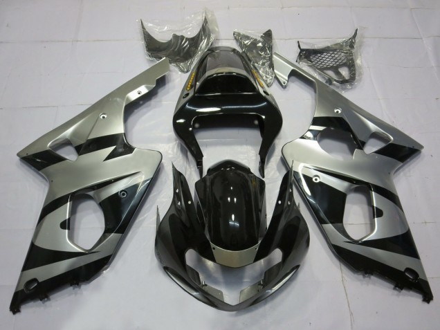 Style Argent & Noir OEM 2000-2002 Suzuki GSXR 1000 Carénage Moto Style Argent & Noir OEM 2000-2002 Suzuki GSXR 1000 Carénage Moto
