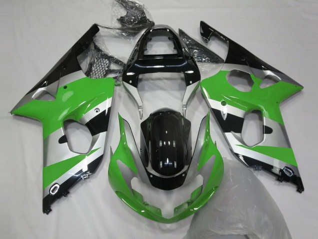 Style Argent Vert OEM 2000-2002 Suzuki GSXR 1000 Carénage Moto Style Argent Vert OEM 2000-2002 Suzuki GSXR 1000 Carénage Moto
