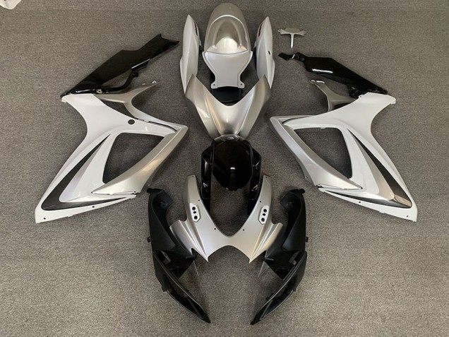 Style Blanc Argenté OEM 2006-2007 Suzuki GSXR 600-750 Carénage Moto Style Blanc Argenté OEM 2006-2007 Suzuki GSXR 600-750 Carénage Moto