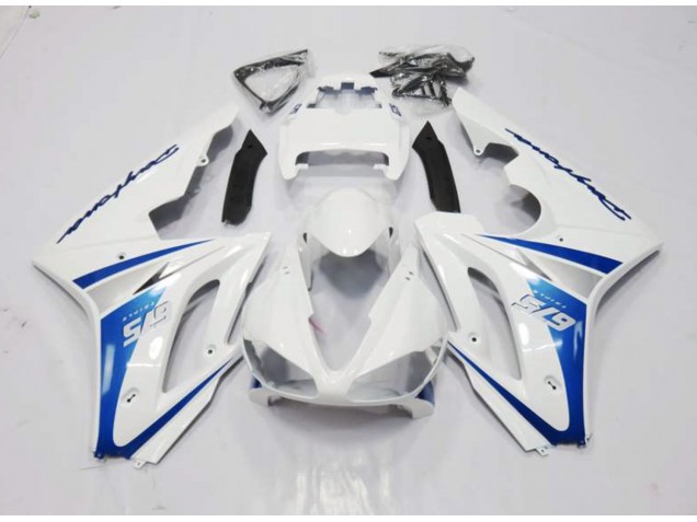 Style Blanc & Bleu 2006-2008 Triumph Daytona 675 Carénage Moto Style Blanc & Bleu 2006-2008 Triumph Daytona 675 Carénage Moto