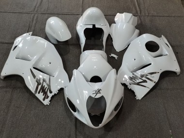 Style Blanc Brillant OEM Avec Décalcomanies Argentées 1997-2007 Suzuki GSXR 1300 Carénage Moto