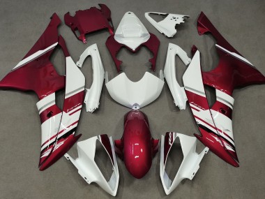 Style Blanc & Rouge Brillant OEM 2008-2016 Yamaha R6 Carénage Moto