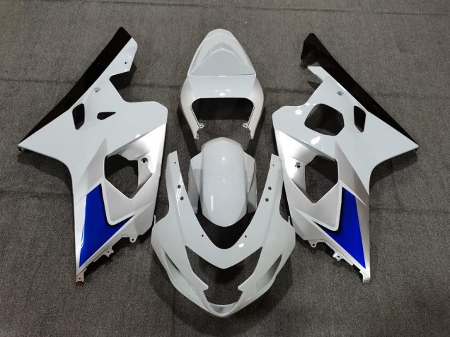Style Bleu Blanc & Argent 2004-2005 Suzuki GSXR 600-750 Carénage Moto Style Bleu Blanc & Argent 2004-2005 Suzuki GSXR 600-750 Carénage Moto