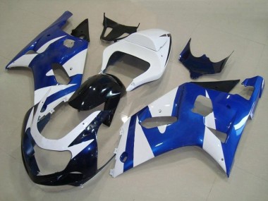 Style Bleu & Blanc OEM 2001-2003 Suzuki GSXR 600-750 Carénage Moto